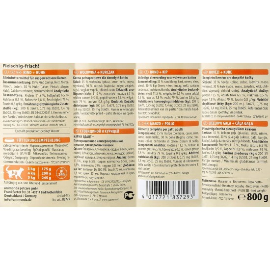 Animonda Carny Adult Cat Food - Wet food for adult cats, customisable Animonda Carny Adult Cat Food - Wet food for adult cats, customisable