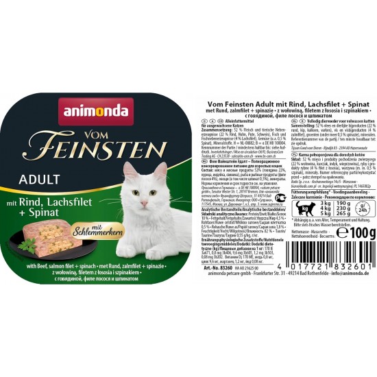 Animonda Vom Feinsten Adult Cat Food, Wet Food for Adult Cats, Gourmet Core with Turkey, Chicken Breast + Herbs, 6 x 100 g Animonda Vom Feinsten Adult Cat Food, Wet Food for Adult Cats, Gourmet Core with Turkey, Chicken Breast + Herbs, 6 x 100 g