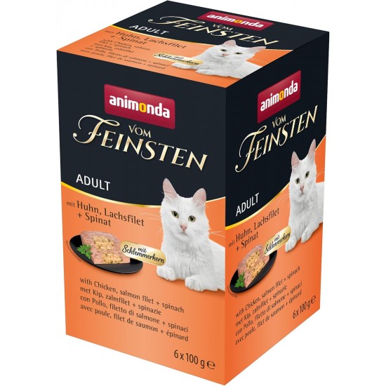 Animonda Vom Feinsten Adult Cat Food, Wet Food for Adult Cats, Gourmet Core with Turkey, Chicken Breast + Herbs, 6 x 100 g Animonda Vom Feinsten Adult Cat Food, Wet Food for Adult Cats, Gourmet Core with Turkey, Chicken Breast + Herbs, 6 x 100 g