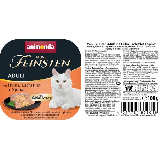Animonda Vom Feinsten Adult Cat Food, Wet Food for Adult Cats, Gourmet Core with Turkey, Chicken Breast + Herbs, 6 x 100 g Animonda Vom Feinsten Adult Cat Food, Wet Food for Adult Cats, Gourmet Core with Turkey, Chicken Breast + Herbs, 6 x 100 g