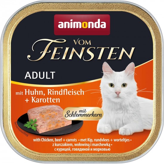 Animonda Vom Feinsten Adult Cat Food, Wet Food for Adult Cats, Gourmet Core with Turkey, Chicken Breast + Herbs, 6 x 100 g Animonda Vom Feinsten Adult Cat Food, Wet Food for Adult Cats, Gourmet Core with Turkey, Chicken Breast + Herbs, 6 x 100 g
