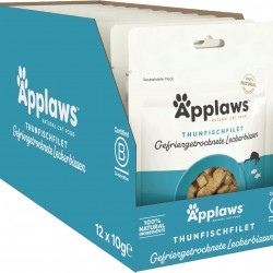 Applaws 100% Natural Cat Snacks, Freeze Dried Tuna Fillet - Pack of 12 x 10g Bags Applaws 100% Natural Cat Snacks, Freeze Dried Tuna Fillet - Pack of 12 x 10g Bags