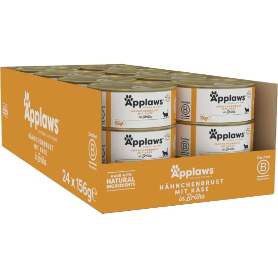 Applaws 100% Natural Premium Wet Cat Food Tuna Fillet in Broth - Pack of 24 x 156g Cans Applaws 100% Natural Premium Wet Cat Food Tuna Fillet in Broth - Pack of 24 x 156g Cans