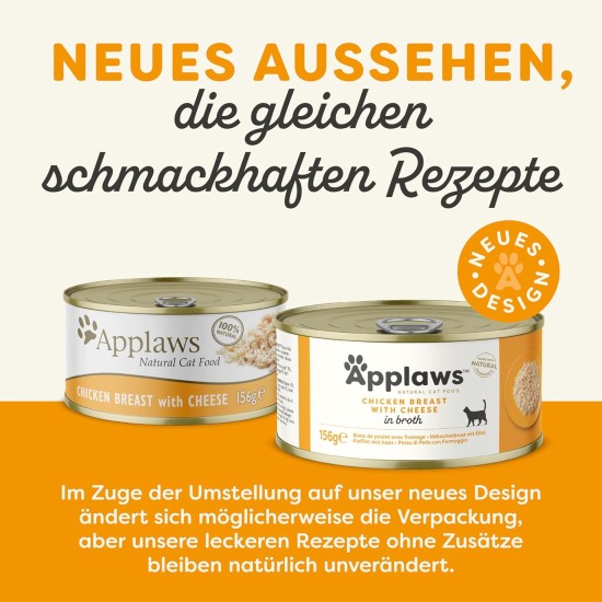 Applaws 100% Natural Premium Wet Cat Food Tuna Fillet in Broth - Pack of 24 x 156g Cans Applaws 100% Natural Premium Wet Cat Food Tuna Fillet in Broth - Pack of 24 x 156g Cans