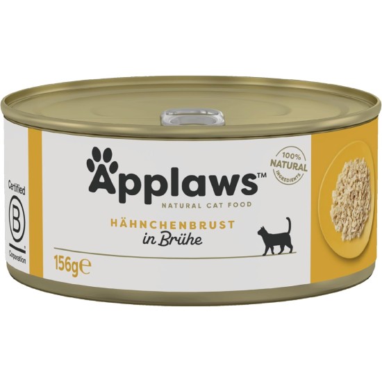 Applaws 100% Natural Premium Wet Cat Food Tuna Fillet in Broth - Pack of 24 x 156g Cans Applaws 100% Natural Premium Wet Cat Food Tuna Fillet in Broth - Pack of 24 x 156g Cans
