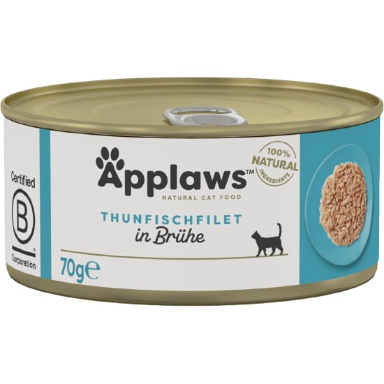Applaws 100% Natural Premium Wet Cat Food in Broth for Adult Cats - Tuna, Chicken, Sea Fish Mixed Selection in Broth - Pack of 12 x 70g Cans Applaws 100% Natural Premium Wet Cat Food in Broth for Adult Cats - Tuna, Chicken, Sea Fish Mixed Selection in Broth - Pack of 12 x 70g Cans