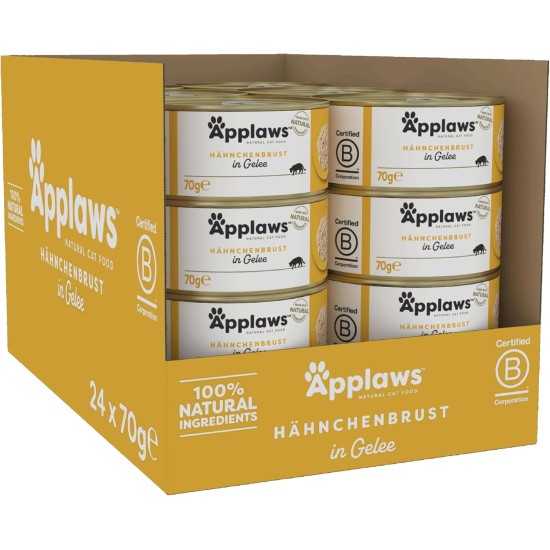 Applaws 100% Natural Premium Wet Cat Food in Broth for Adult Cats - Tuna, Chicken, Sea Fish Mixed Selection in Broth - Pack of 12 x 70g Cans Applaws 100% Natural Premium Wet Cat Food in Broth for Adult Cats - Tuna, Chicken, Sea Fish Mixed Selection in Broth - Pack of 12 x 70g Cans