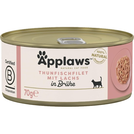 Applaws 100% Natural Premium Wet Cat Food in Broth for Adult Cats - Tuna, Chicken, Sea Fish Mixed Selection in Broth - Pack of 12 x 70g Cans Applaws 100% Natural Premium Wet Cat Food in Broth for Adult Cats - Tuna, Chicken, Sea Fish Mixed Selection in Broth - Pack of 12 x 70g Cans