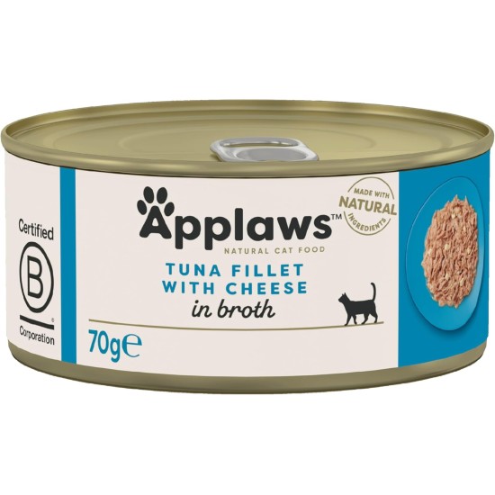 Applaws 100% Natural Premium Wet Cat Food in Broth for Adult Cats - Tuna, Chicken, Sea Fish Mixed Selection in Broth - Pack of 12 x 70g Cans Applaws 100% Natural Premium Wet Cat Food in Broth for Adult Cats - Tuna, Chicken, Sea Fish Mixed Selection in Broth - Pack of 12 x 70g Cans