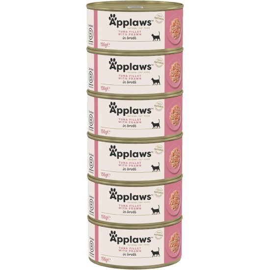 Applaws 100% Natural Premium Wet Cat Food in Broth for Adult Cats - Tuna, Chicken, Sea Fish Mixed Selection in Broth - Pack of 12 x 70g Cans Applaws 100% Natural Premium Wet Cat Food in Broth for Adult Cats - Tuna, Chicken, Sea Fish Mixed Selection in Broth - Pack of 12 x 70g Cans