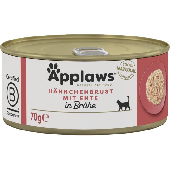 Applaws 100% Natural Premium Wet Cat Food in Broth for Adult Cats - Tuna, Chicken, Sea Fish Mixed Selection in Broth - Pack of 12 x 70g Cans Applaws 100% Natural Premium Wet Cat Food in Broth for Adult Cats - Tuna, Chicken, Sea Fish Mixed Selection in Broth - Pack of 12 x 70g Cans