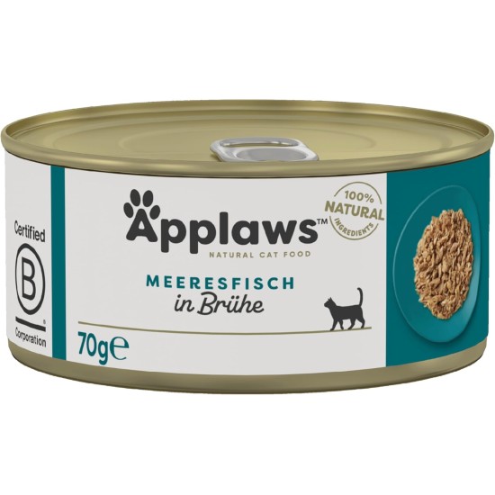 Applaws 100% Natural Premium Wet Cat Food in Broth for Adult Cats - Tuna, Chicken, Sea Fish Mixed Selection in Broth - Pack of 12 x 70g Cans Applaws 100% Natural Premium Wet Cat Food in Broth for Adult Cats - Tuna, Chicken, Sea Fish Mixed Selection in Broth - Pack of 12 x 70g Cans