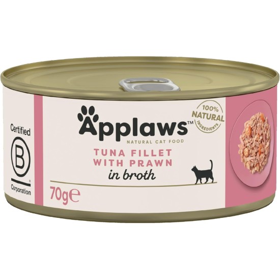 Applaws 100% Natural Premium Wet Cat Food in Broth for Adult Cats - Tuna, Chicken, Sea Fish Mixed Selection in Broth - Pack of 12 x 70g Cans Applaws 100% Natural Premium Wet Cat Food in Broth for Adult Cats - Tuna, Chicken, Sea Fish Mixed Selection in Broth - Pack of 12 x 70g Cans