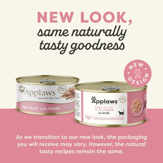 Applaws 100% Natural Premium Wet Cat Food in Broth for Adult Cats - Tuna, Chicken, Sea Fish Mixed Selection in Broth - Pack of 12 x 70g Cans Applaws 100% Natural Premium Wet Cat Food in Broth for Adult Cats - Tuna, Chicken, Sea Fish Mixed Selection in Broth - Pack of 12 x 70g Cans