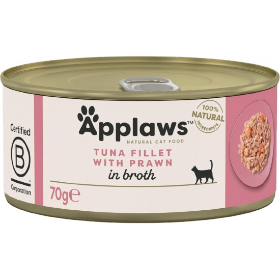 Applaws 100% Natural Wet Adult Cat Food Chicken Breast with Shrimp in Broth 24×70g Cans Applaws 100% Natural Wet Adult Cat Food Chicken Breast with Shrimp in Broth 24×70g Cans