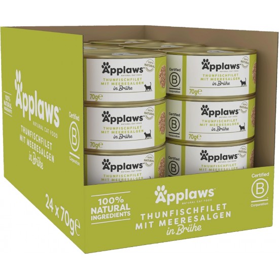 Applaws 100% Natural Wet Adult Cat Food Chicken Breast with Shrimp in Broth 24×70g Cans Applaws 100% Natural Wet Adult Cat Food Chicken Breast with Shrimp in Broth 24×70g Cans