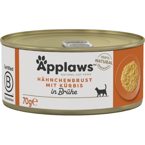 Applaws 100% Natural Wet Adult Cat Food Chicken Breast with Shrimp in Broth 24×70g Cans Applaws 100% Natural Wet Adult Cat Food Chicken Breast with Shrimp in Broth 24×70g Cans