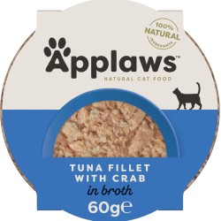 Applaws Cat Food - Tuna Fillet & Crab Pots - 10 x 60g Applaws Cat Food - Tuna Fillet & Crab Pots - 10 x 60g
