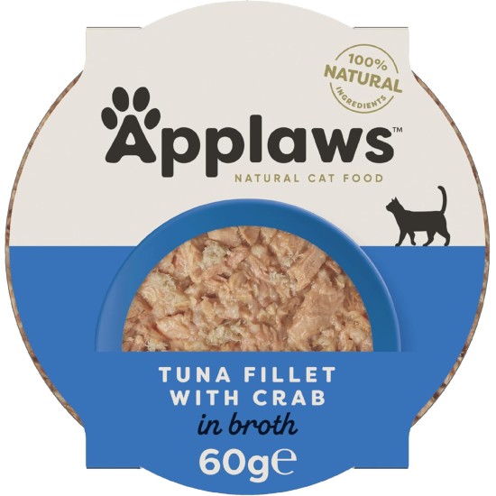 Applaws Cat Food - Tuna Fillet & Crab Pots - 10 x 60g Applaws Cat Food - Tuna Fillet & Crab Pots - 10 x 60g
