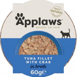 Applaws Cat Food - Tuna Fillet & Crab Pots - 10 x 60g Applaws Cat Food - Tuna Fillet & Crab Pots - 10 x 60g