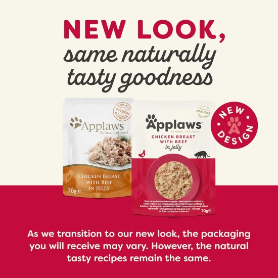 Applaws Cat Food Pouch Tuna Wholemeat with Salmon in Jelly 16 x 70 g Applaws Cat Food Pouch Tuna Wholemeat with Salmon in Jelly 16 x 70 g