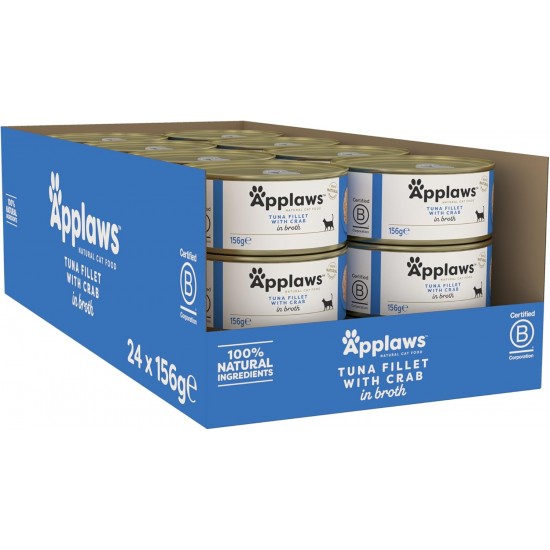 Applaws Cat Tuna Fillet & Shrimp 24 x 156g Applaws Cat Tuna Fillet & Shrimp 24 x 156g