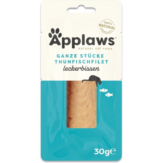 Applaws Natural Cat Treat, Whole Tuna Loin Cat Snack, 30 g Bag (Pack of 12 Bags) Applaws Natural Cat Treat, Whole Tuna Loin Cat Snack, 30 g Bag (Pack of 12 Bags)