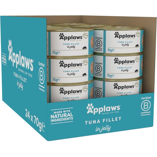 Applaws Natural Wet Cat Food Fish Selection in Jelly (Pack of 12 x 70g Tins) Applaws Natural Wet Cat Food Fish Selection in Jelly (Pack of 12 x 70g Tins)
