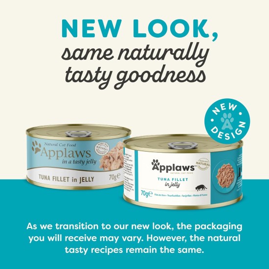 Applaws Natural Wet Cat Food Fish Selection in Jelly (Pack of 12 x 70g Tins) Applaws Natural Wet Cat Food Fish Selection in Jelly (Pack of 12 x 70g Tins)