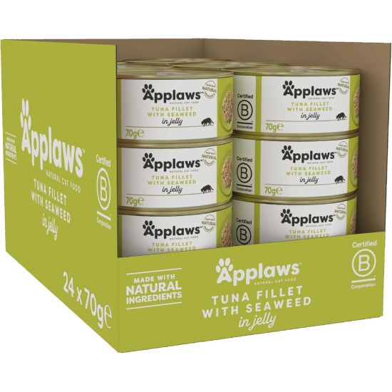 Applaws Natural Wet Cat Food Fish Selection in Jelly (Pack of 12 x 70g Tins) Applaws Natural Wet Cat Food Fish Selection in Jelly (Pack of 12 x 70g Tins)