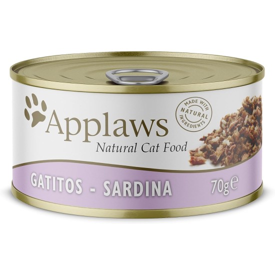 Applaws Natural Wet Cat Food Fish Selection in Jelly (Pack of 12 x 70g Tins) Applaws Natural Wet Cat Food Fish Selection in Jelly (Pack of 12 x 70g Tins)