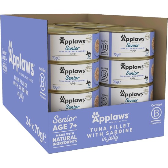 Applaws Natural Wet Cat Food Fish Selection in Jelly (Pack of 12 x 70g Tins) Applaws Natural Wet Cat Food Fish Selection in Jelly (Pack of 12 x 70g Tins)