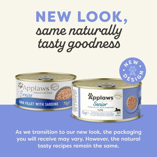Applaws Natural Wet Cat Food Fish Selection in Jelly (Pack of 12 x 70g Tins) Applaws Natural Wet Cat Food Fish Selection in Jelly (Pack of 12 x 70g Tins)