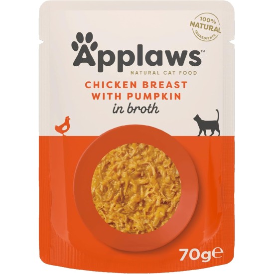 Applaws Premium Natural Wet Cat Food, Tuna Fillet with Pacific Shrimp in Broth, 70 g Portion Bag (12 x 70 g) Applaws Premium Natural Wet Cat Food, Tuna Fillet with Pacific Shrimp in Broth, 70 g Portion Bag (12 x 70 g)