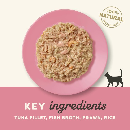 Applaws Premium Natural Wet Cat Food, Tuna Fillet with Pacific Shrimp in Broth, 70 g Portion Bag (12 x 70 g) Applaws Premium Natural Wet Cat Food, Tuna Fillet with Pacific Shrimp in Broth, 70 g Portion Bag (12 x 70 g)