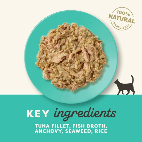 Applaws Premium Natural Wet Cat Food, Tuna Fillet with Pacific Shrimp in Broth, 70 g Portion Bag (12 x 70 g) Applaws Premium Natural Wet Cat Food, Tuna Fillet with Pacific Shrimp in Broth, 70 g Portion Bag (12 x 70 g)