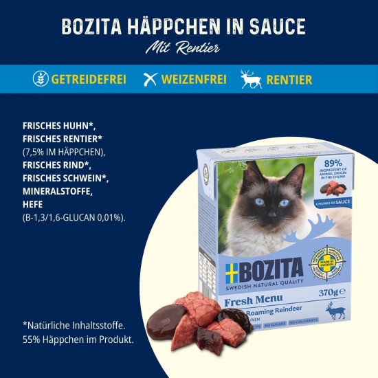 Bozita Appetizers in Sauce with Chicken and Turkey Multibox 6 x 370 g in Tetra Bozita Appetizers in Sauce with Chicken and Turkey Multibox 6 x 370 g in Tetra