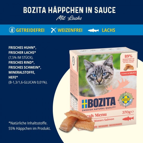 Bozita Appetizers in Sauce with Chicken and Turkey Multibox 6 x 370 g in Tetra Bozita Appetizers in Sauce with Chicken and Turkey Multibox 6 x 370 g in Tetra