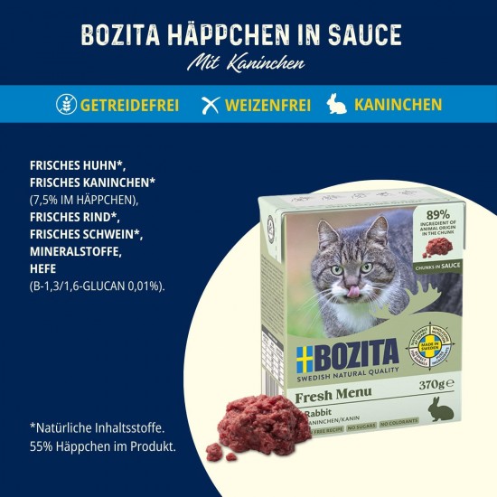 Bozita Appetizers in Sauce with Chicken and Turkey Multibox 6 x 370 g in Tetra Bozita Appetizers in Sauce with Chicken and Turkey Multibox 6 x 370 g in Tetra