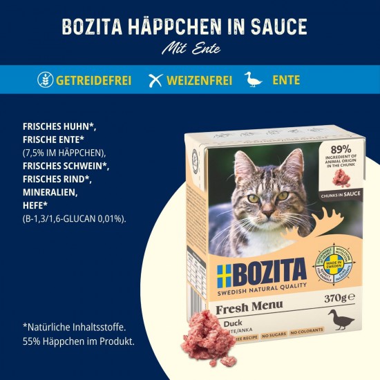 Bozita Appetizers in Sauce with Chicken and Turkey Multibox 6 x 370 g in Tetra Bozita Appetizers in Sauce with Chicken and Turkey Multibox 6 x 370 g in Tetra
