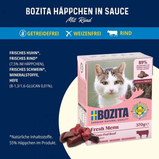 Bozita Appetizers in Sauce with Chicken and Turkey Multibox 6 x 370 g in Tetra Bozita Appetizers in Sauce with Chicken and Turkey Multibox 6 x 370 g in Tetra