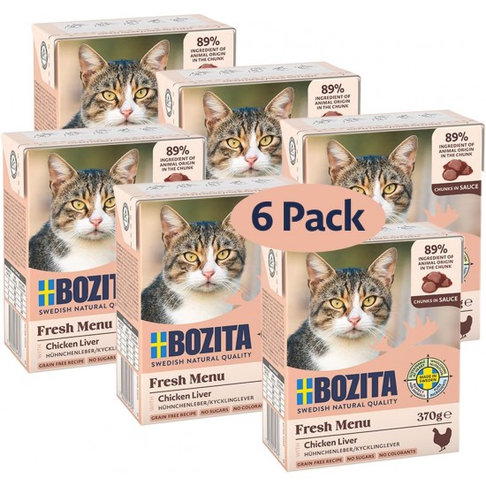 Bozita Appetizers in Sauce with Chicken and Turkey Multibox 6 x 370 g in Tetra Bozita Appetizers in Sauce with Chicken and Turkey Multibox 6 x 370 g in Tetra