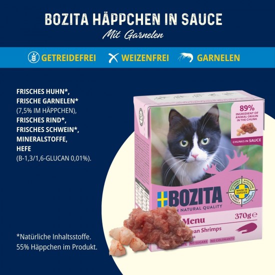Bozita Appetizers in Sauce with Chicken and Turkey Multibox 6 x 370 g in Tetra Bozita Appetizers in Sauce with Chicken and Turkey Multibox 6 x 370 g in Tetra