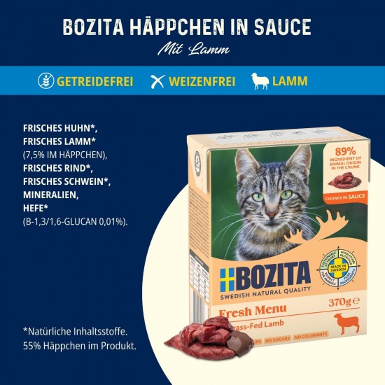 Bozita Appetizers in Sauce with Chicken and Turkey Multibox 6 x 370 g in Tetra Bozita Appetizers in Sauce with Chicken and Turkey Multibox 6 x 370 g in Tetra