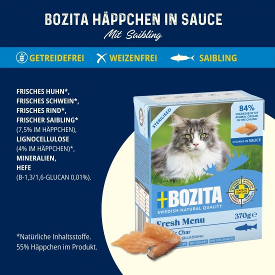 Bozita Appetizers in Sauce with Chicken and Turkey Multibox 6 x 370 g in Tetra Bozita Appetizers in Sauce with Chicken and Turkey Multibox 6 x 370 g in Tetra