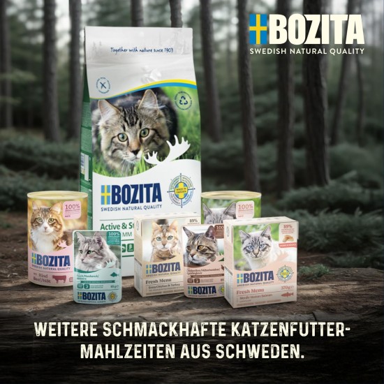Bozita Pouch Wet Food Appetizers in Sauce with Beef - 12 x 85 g Portion Bag Grain-Free & Wheat Free Food for Cats - Wet Cat Food for Adult Cats with 8.5% Protein & 4.5% Fat Content Bozita Pouch Wet Food Appetizers in Sauce with Beef - 12 x 85 g Portion Bag Grain-Free & Wheat Free Food for Cats - Wet Cat Food for Adult Cats with 8.5% Protein & 4.5% Fat Content