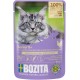 Bozita Wet Food Senior 8+ Appetizers in Sauce with Lots of Chicken - 12 x 85 g Portion Bag Grain-Free & Wheat Free Food for Cats - Cats Wet Food with 8.5% Protein & 4.5% Fat Content