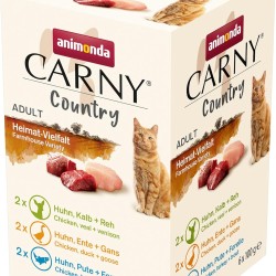 Carny Country Wet Cat Food Home Mix (6 x 100 g), Cat Wet Food by animonda without Grain and Sugar, with Fresh Meat Ingredients Carny Country Wet Cat Food Home Mix (6 x 100 g), Cat Wet Food by animonda without Grain and Sugar, with Fresh Meat Ingredients