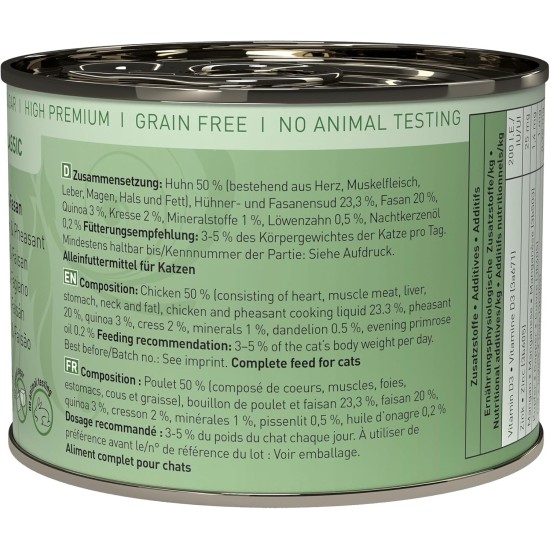 Catz finefood No. 15 Cat Food Chicken & Pheasant 200g (Pack of 6 x 200 g Catz finefood No. 15 Cat Food Chicken & Pheasant 200g (Pack of 6 x 200 g