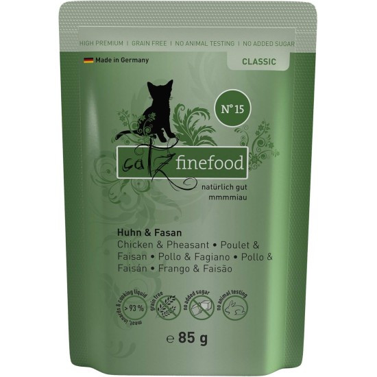 Catz finefood No. 15 Cat Food Chicken & Pheasant 200g (Pack of 6 x 200 g Catz finefood No. 15 Cat Food Chicken & Pheasant 200g (Pack of 6 x 200 g